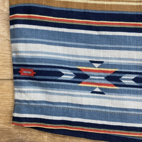 NWT Jones New York Linen Wrap Mini Skirt‎ Western Aztec Stripe Southwestern - Picture 9 of 14